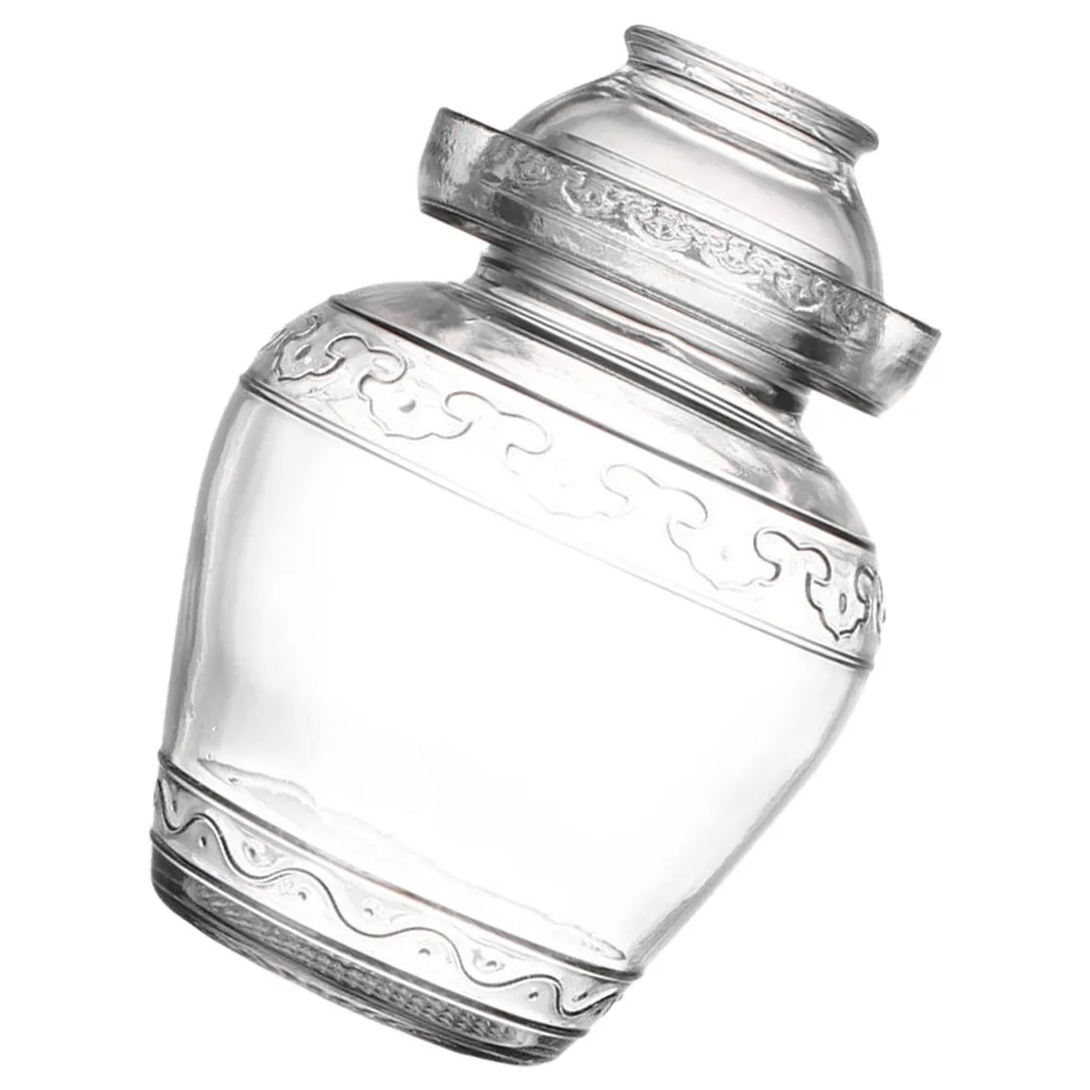 Transparent Glass Pickle Jar Large Capacity Airtight Fermenting Jar for Sauerkraut Pickles Storage Household Kitchen Dining Room