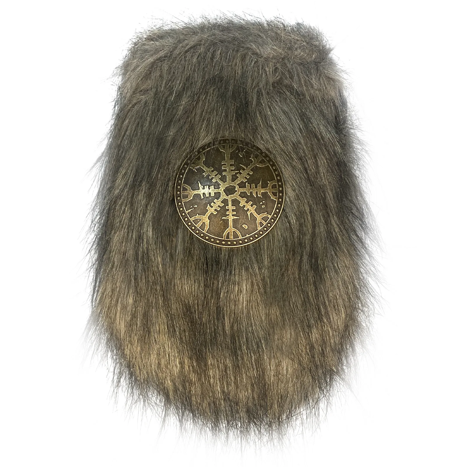 

Medieval Faux Fur Bag Renaissance Roman Furry Bag Nordic Viking Style Vintage Cosplay Props Halloween Costume Accessories