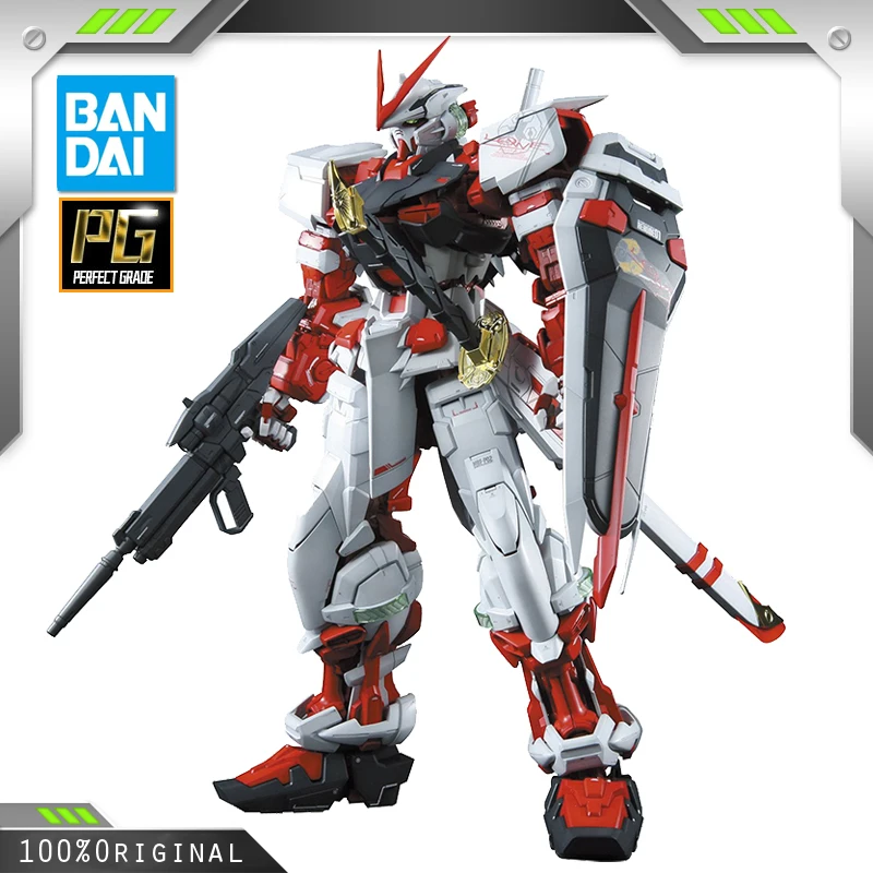 

BANDAI Anime PG 1/60 MBF-P02 Gundam Astray Red Frame New Mobile Report Assembly Plastic Model Kit Action Toys Figures Gift