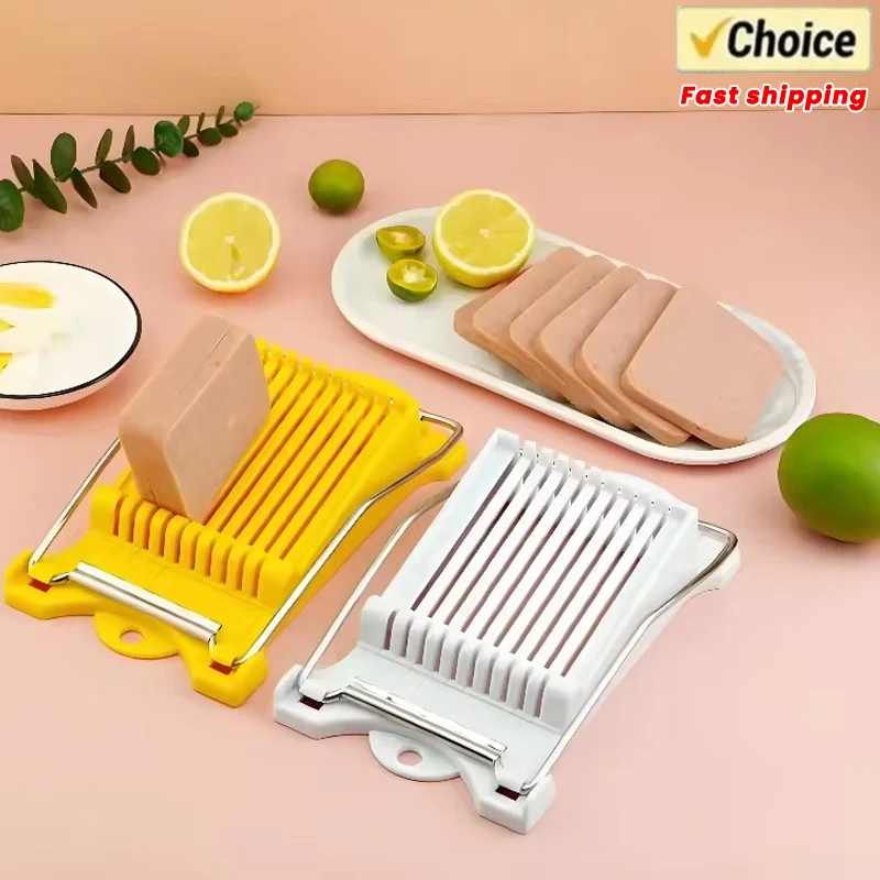 

10PCS 304 Stainless Steel Luncheon Meat Slicer Household Egg Fruit Soft Cheese Cutter Banana Handheld Wire Cheese Grater