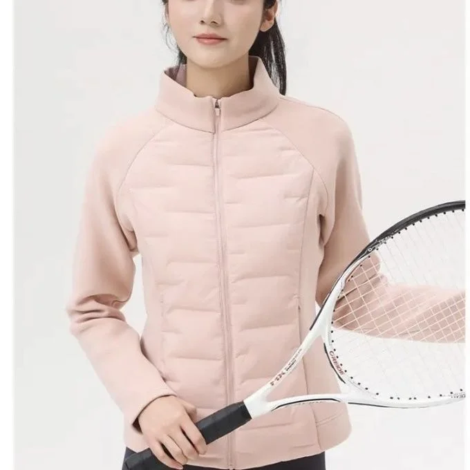 

Легкое спортивное хлопковое пальто Jaet 2025 Sle Slim Fit с воротником-стойкой, уличное ветрозащитное женское пальто с наполнителем из полиэстера, корейская версия