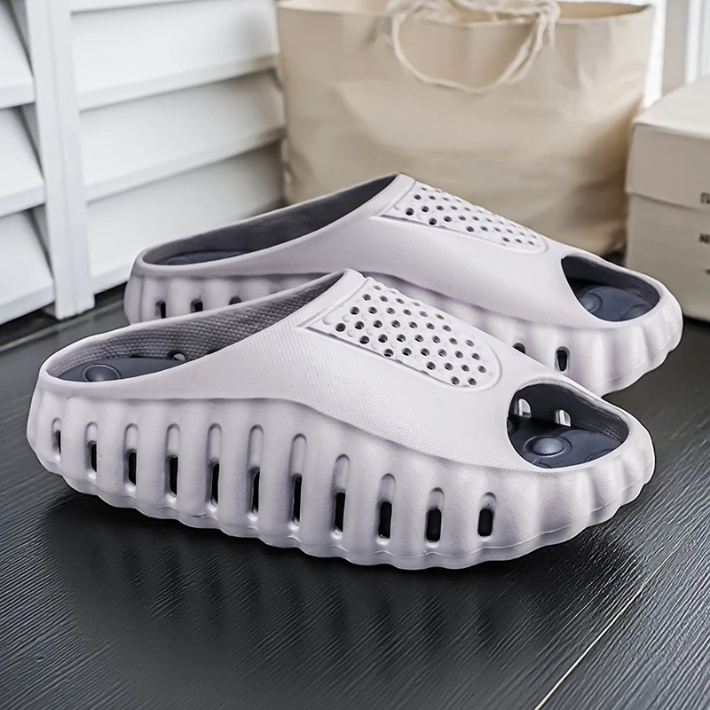 

Spring Summer New Men's Massage Slippers Indoor Outdoor Sandals Beach Men Casual Shoes Comfortable Slides Male Home Slippers