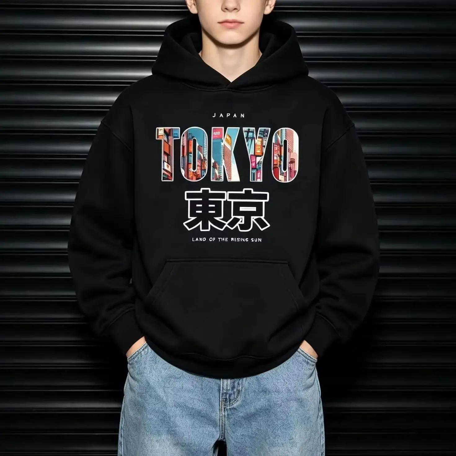 Tokyo Printed Fashion Forward Ultra Softly Men's Hoodie Autumn Winter Casual Women's Hooded Sweatshirt Unisex Cotton Coat Top