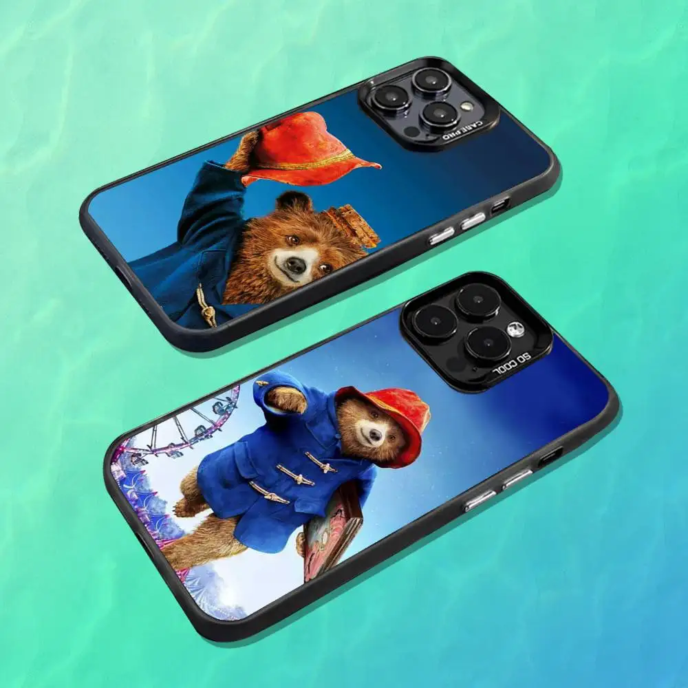 

Cute P-paddingtons B-bears Phone Case For iPhone 16,15,14,13,12,11,Mini,Pro,MAX Black Matte Shockproof Cover
