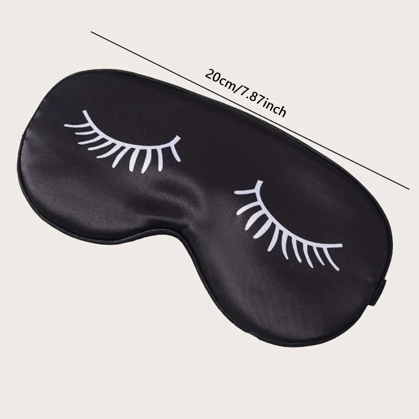 1PC breathable printed eyelash double-sided imitation silk eye mask