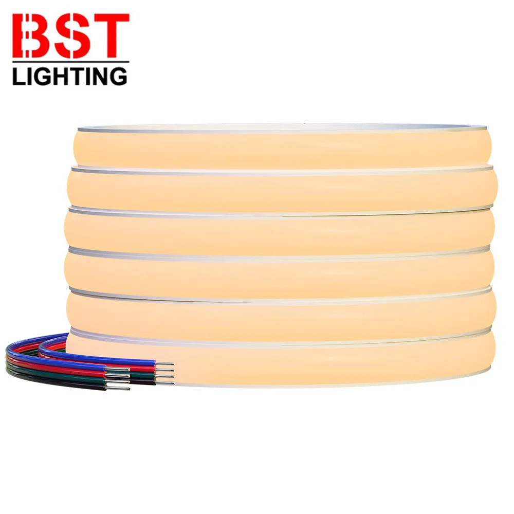 

COB LED Strip Lighting 528/576/840Leds/m Warm/Nature White RGB Dimmable FCOB Lienar Light Tape RA90 IP68 Waterproof DC12/24V