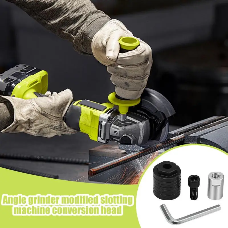 Angle Grinder Converter Set Carbon Steel Tool Kit Conversion Head Replacement Parts Slotting Machine Accessories For Woodworking