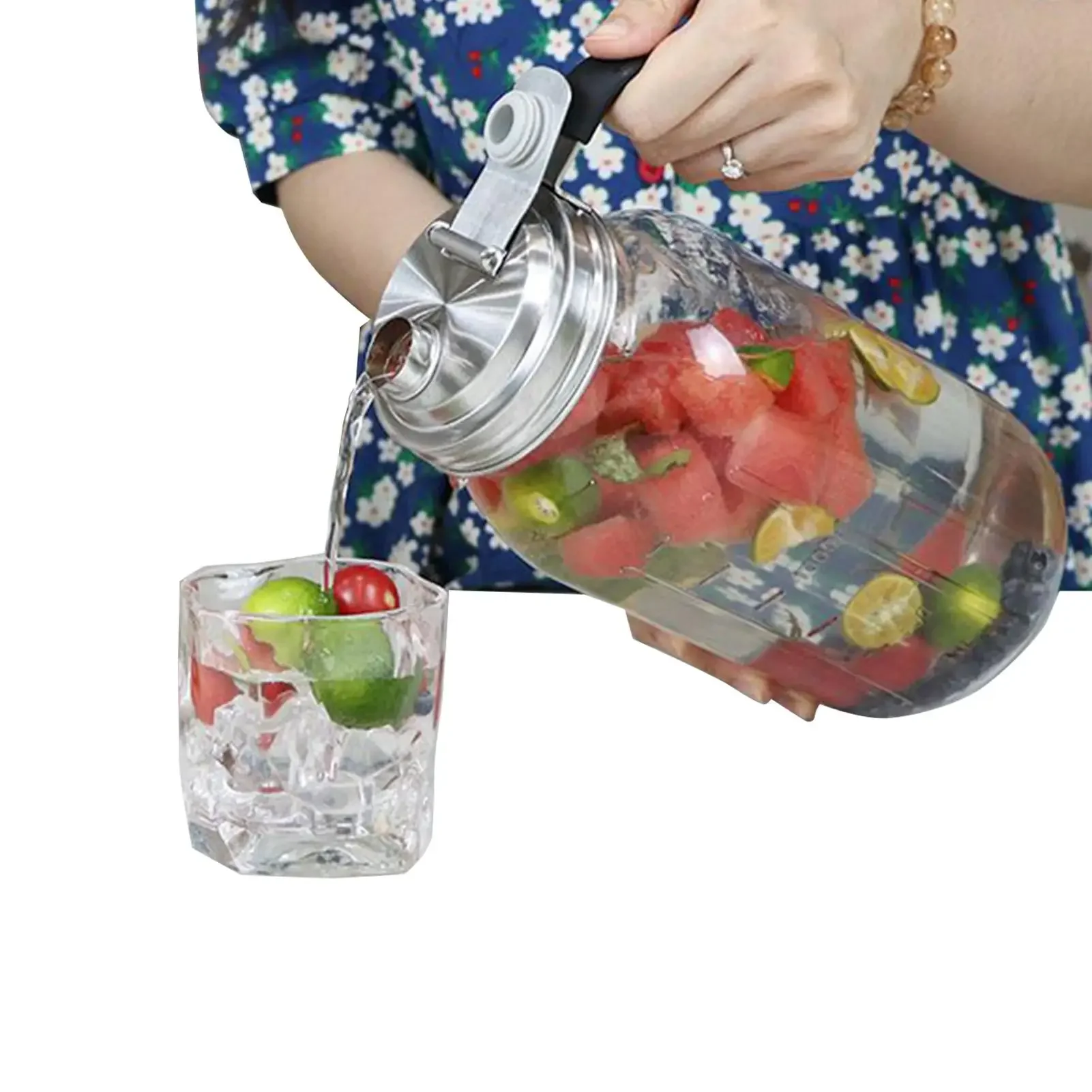 Jar For Canning Leakproof Food Storage 32oz Lidded Glass Canning Jar With Handle For Juice Yogurt Milk Coffee Tea Lemonade