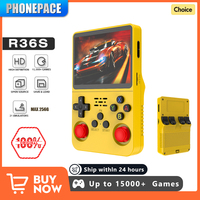 New R36S handheld game console with dual systems, high-definition screen, mini arcade handheld, retro simulator game console.