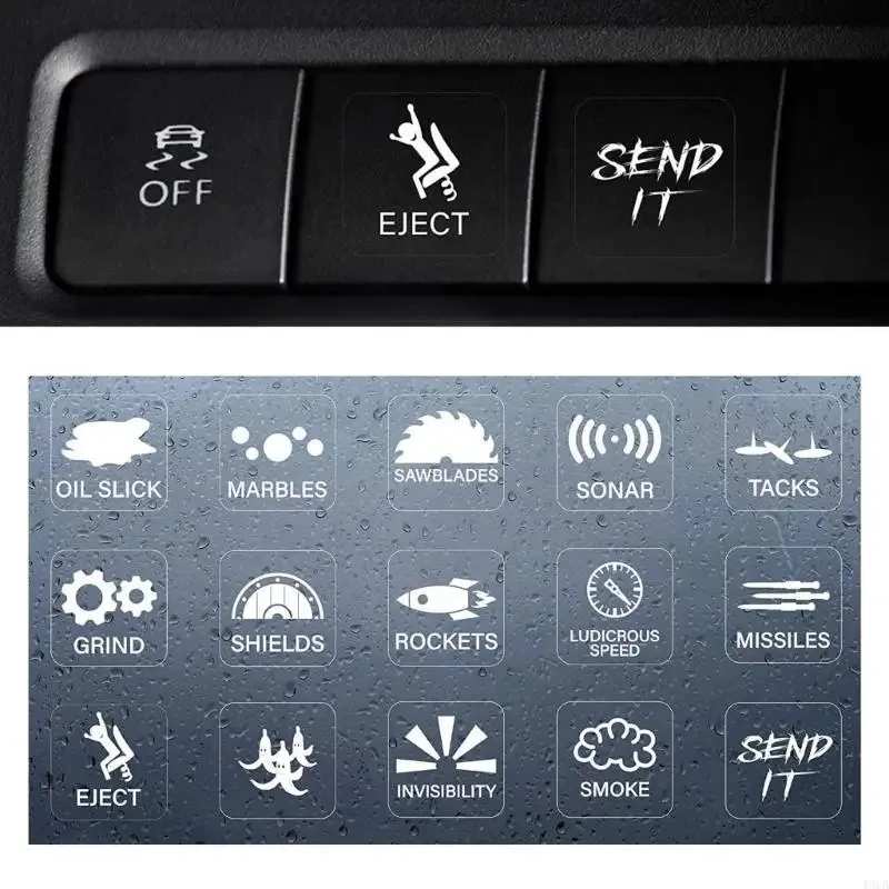 

1 Set Car Instrument Panel Button Sticker Car Window Console Buttons Decoration Decal Car Air Conditioning Button Repair Sticker