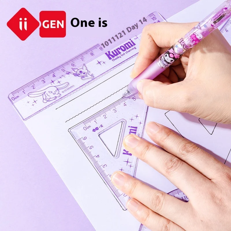 Iigen Stationery Sanrio Lmage 15cm And 20cm Ruler Set Cartoon Cute Ruler Elementary School Exam Set Kuromi  Melody Cinnamoroll