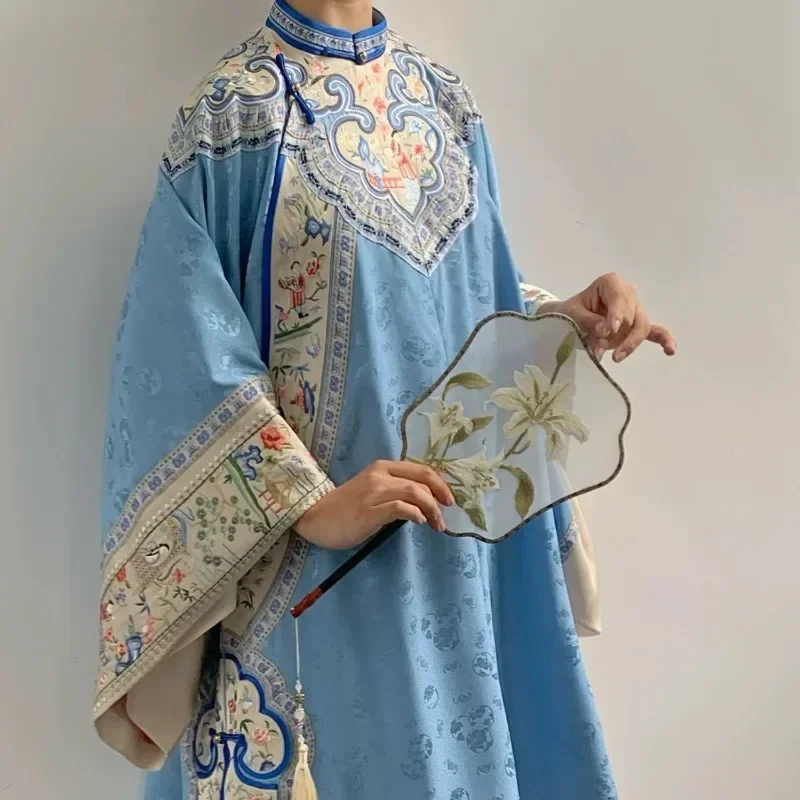 

Pink Print Crewneck Large Sleeves Top Colorful Horse Faced Skirt Two Piece Hanfu Set Spring Ancient Chinese Style Women Costumes