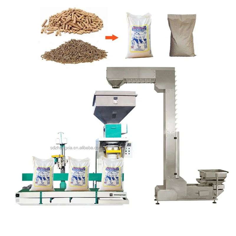 Low Cost Factory Price 5kg 10kg 20kg 25kg Bagger Wood Pellets Fertilizer Animal Feed Filling Weighing Packing Machine