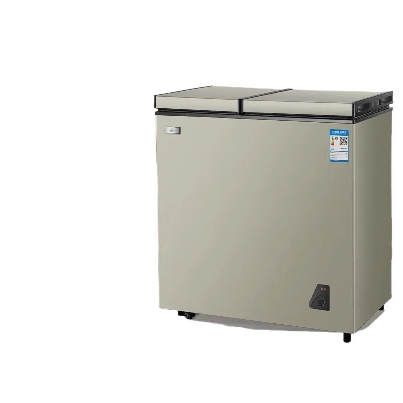 Household small freezer, commercial small dormitory rental, fully frozen and refrigerated dual-purpose freezer, horizontal