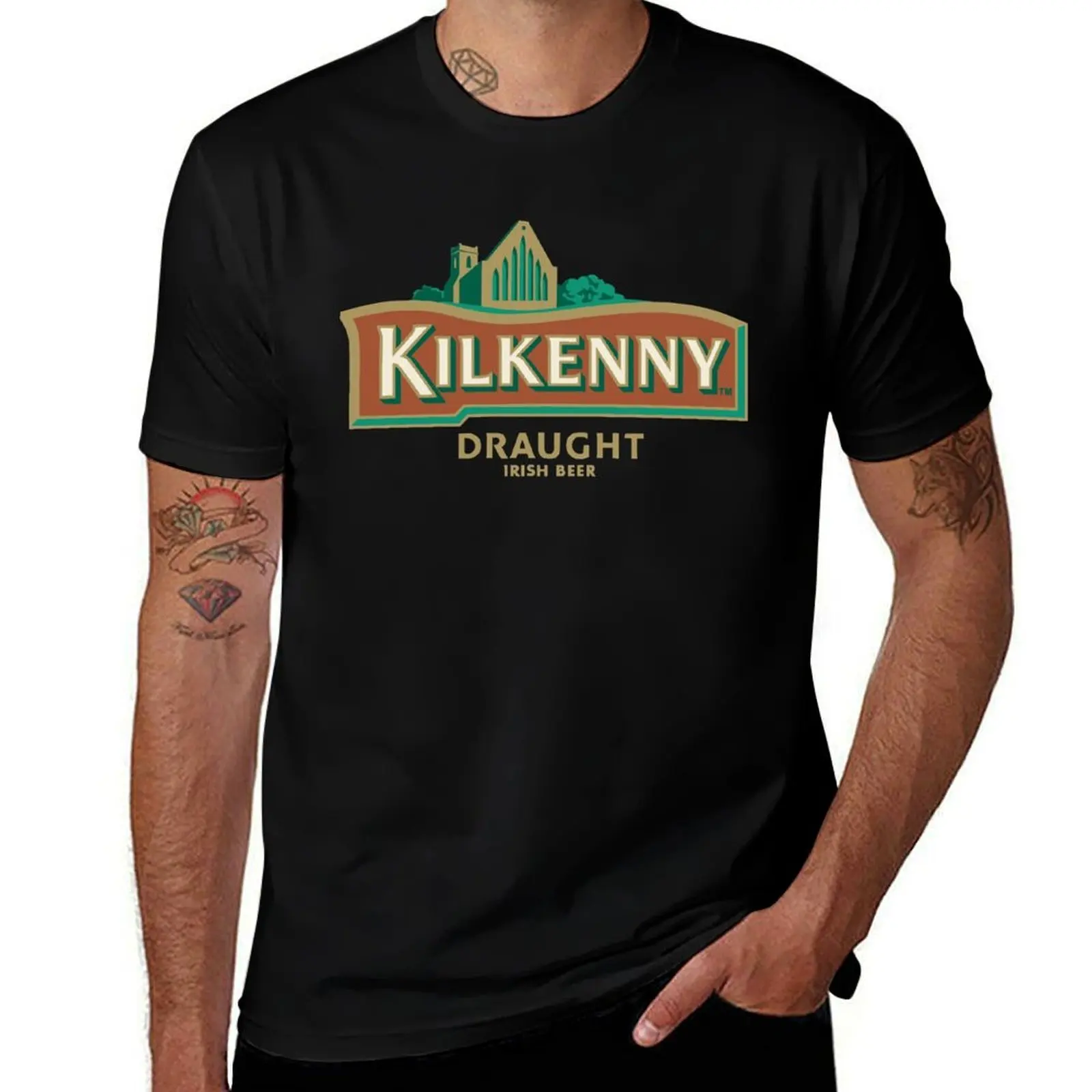 

kilkenny-Draught Beer T-Shirt Big and Tall Casual T-Shirt