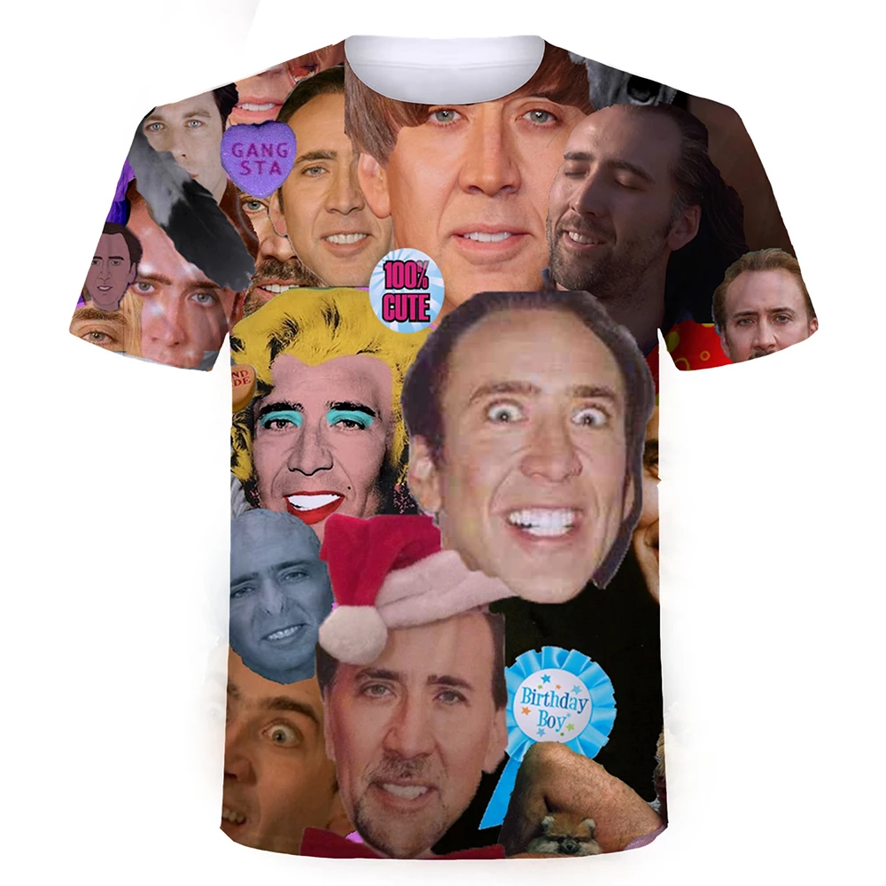 

Summer Hot Selling Personalized Fun Creative Actor Pattern 3d Printed Hip Hop Harajuku Short Sleeved T-shirt Streetwear Clothing
