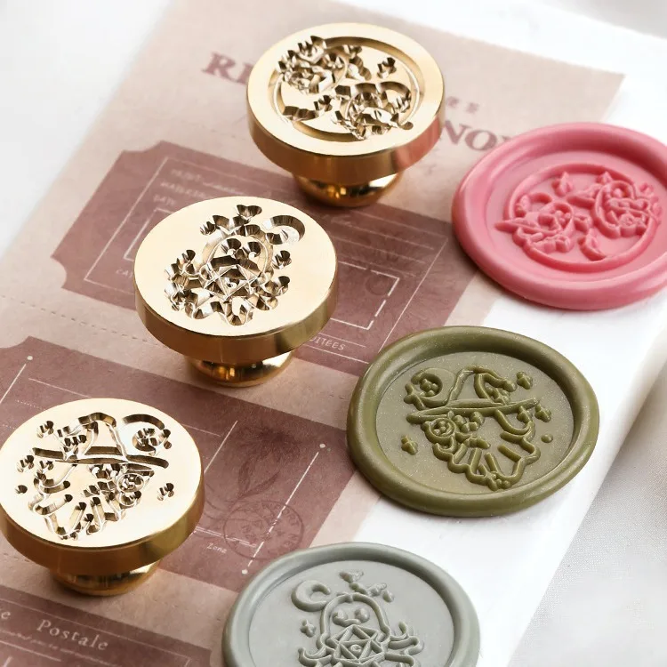 Cute Animals Series Wax Seal Mini 25mm Wax Stamp Head Lovely Bunny Cat Seal Head for Card Invitation Envelope Sealing DIY Decor