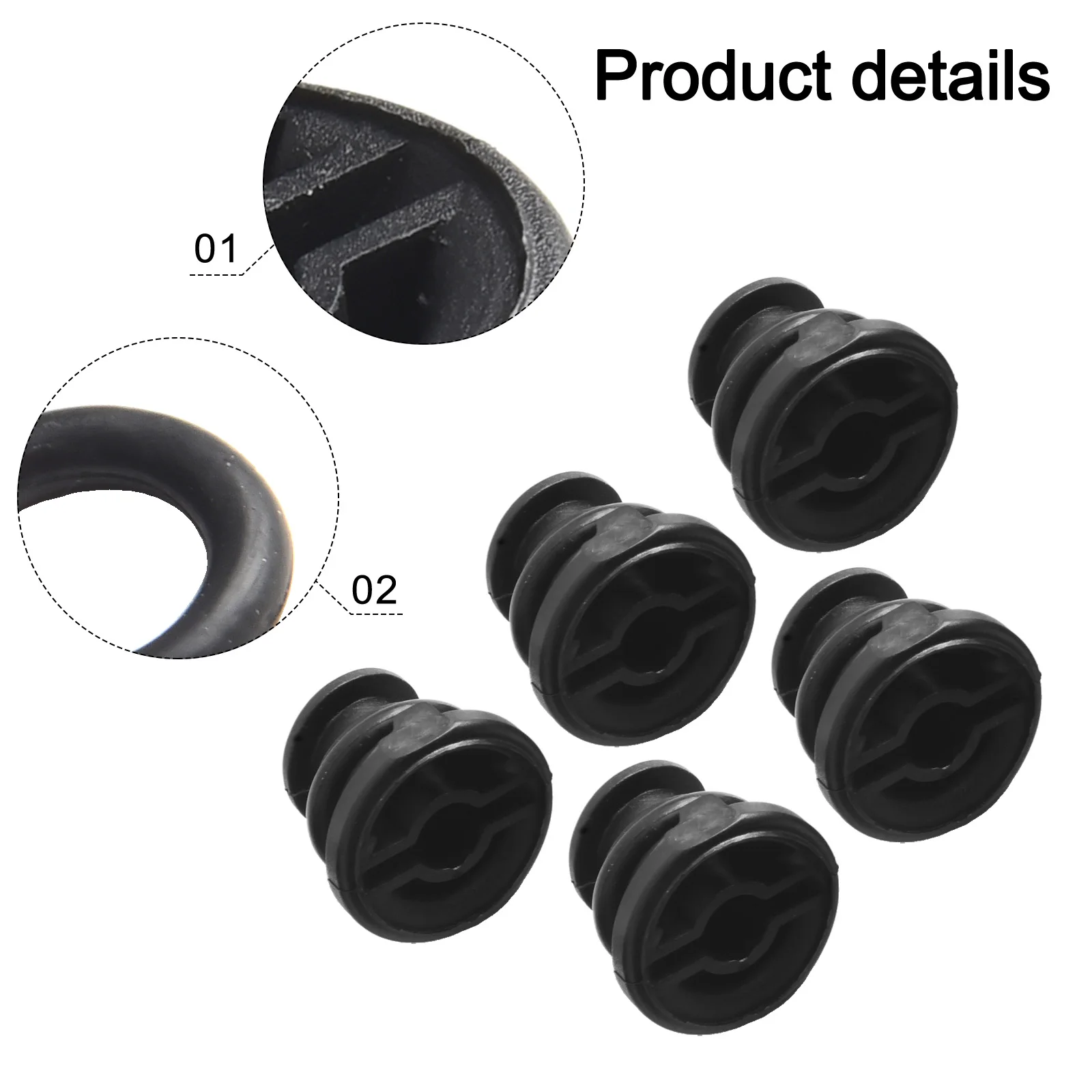 

Automotive Screw 5*5*5CM Automobile Drain Nut Black Color Practical Design Automotive Maintenance For A4 2011-2016