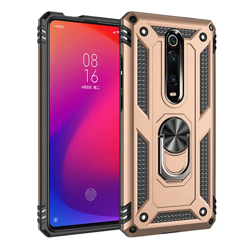 Armor Magnetic Case For Xiaomi Redmi K20 Pro K30 Mi9T Mi9 Mi 9T CC 9E SE CC9 Pro A3 Lite Note 7 8 8T 10 7A 8A Ring Holder Case