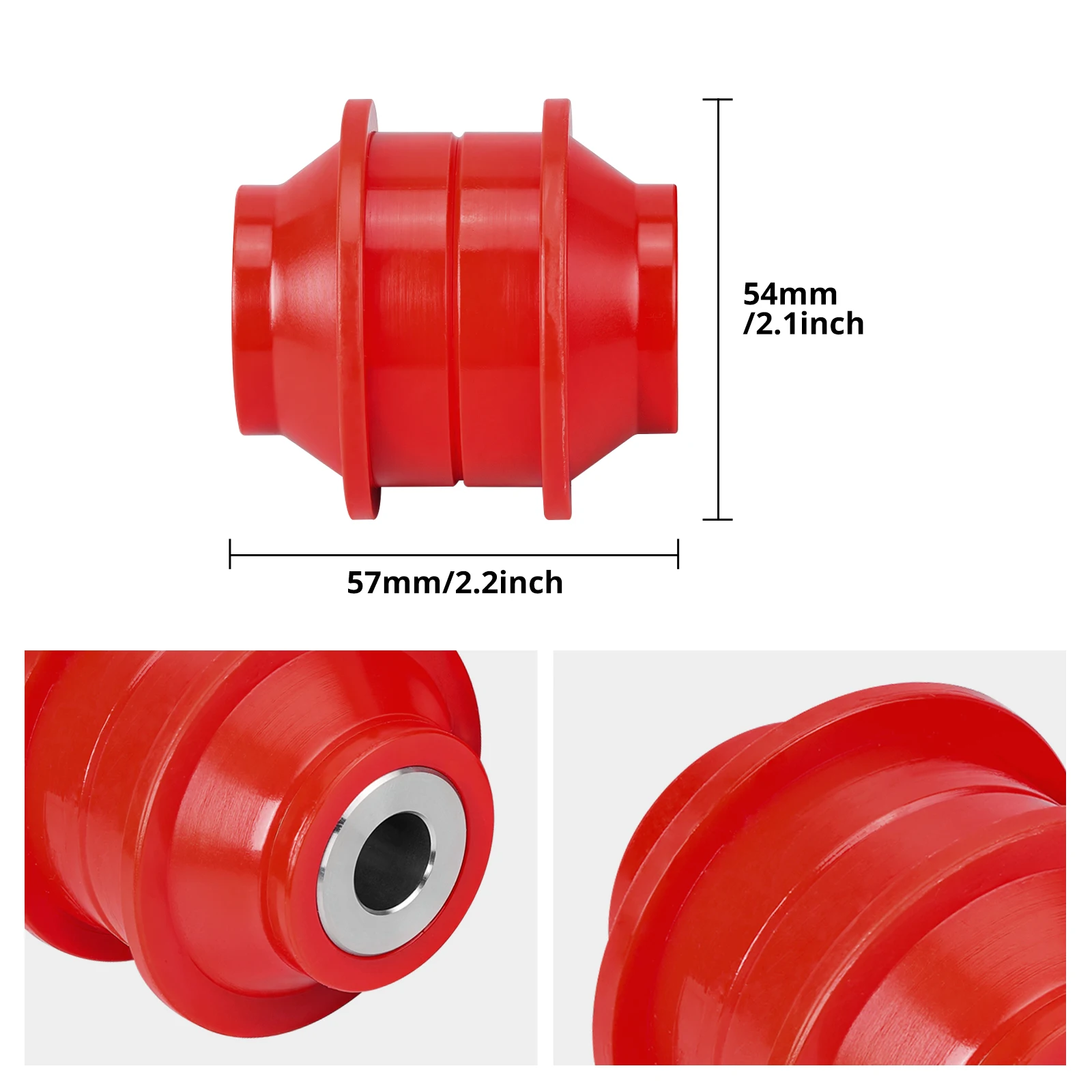 BEVINSEE Hintere untere Längslenkerbuchsen 80A Polyurethan für BMW E46 E36 Z4 E85/E86 E89, Ersatz für 33326771828/33321136311 – Detail 3