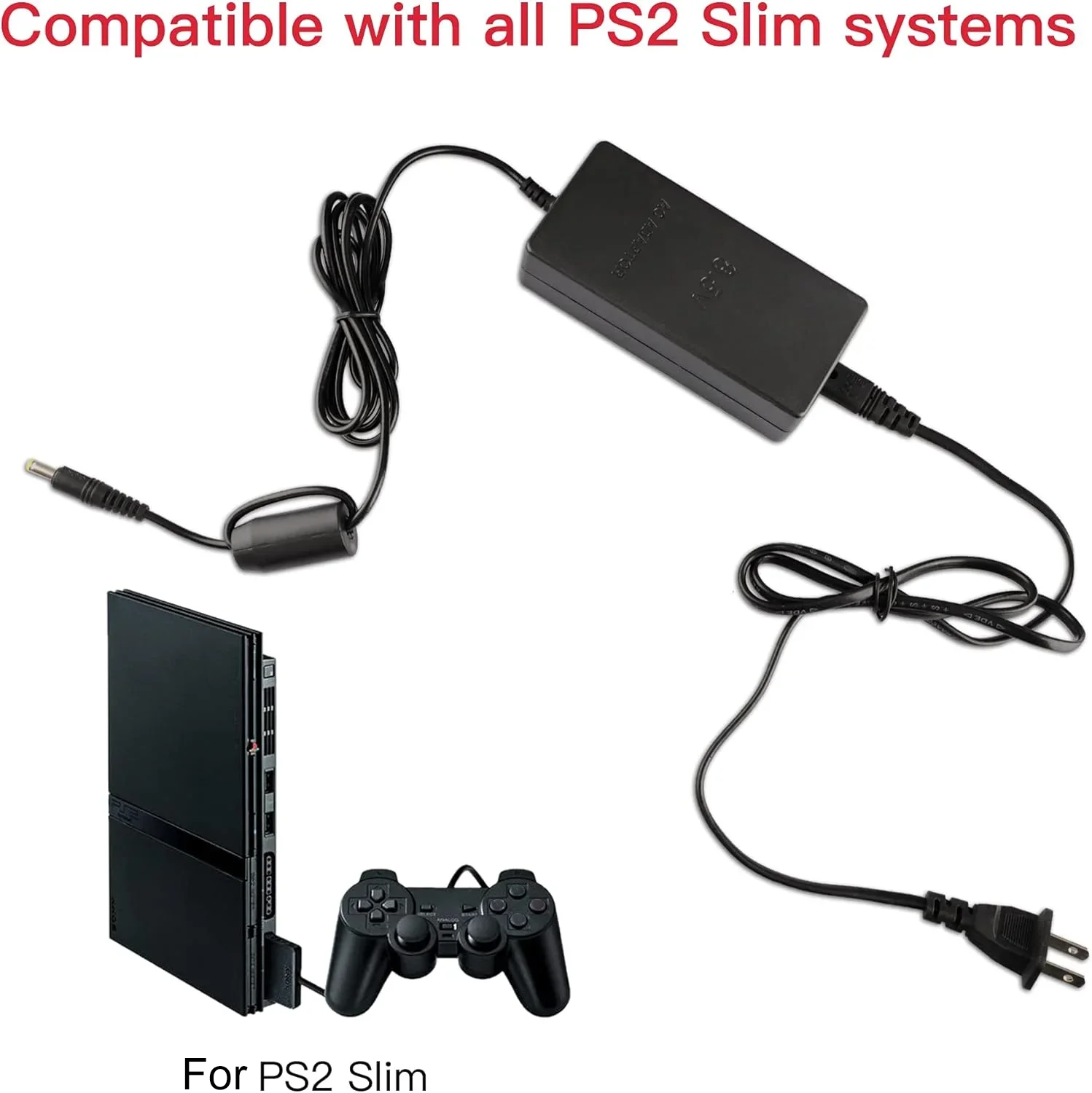 الاتحاد الأوروبي شاحن تيار متردد إمدادات الطاقة لوحدة التحكم PS2/PS2 سليم 70000 الولايات المتحدة التوصيل كابل شحن جديد لملحقات Platstation 2