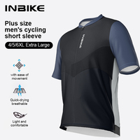 INBIKE Wide Plus-Size Men's Cycling Jersey Bike Clothing Short Sleeves Spring And Autumn Mountain Road Bike Clothes 4XL/5XL/6XL