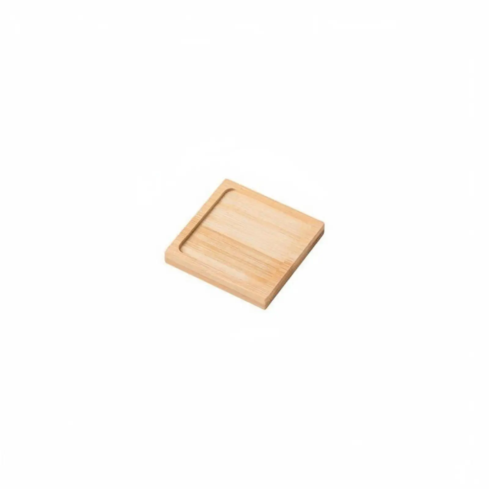 Bamboo Wood Industrial Tray Small Square Plant Saucer Drip Catcher for Plant Pot Rectangular and Ceramic Pots