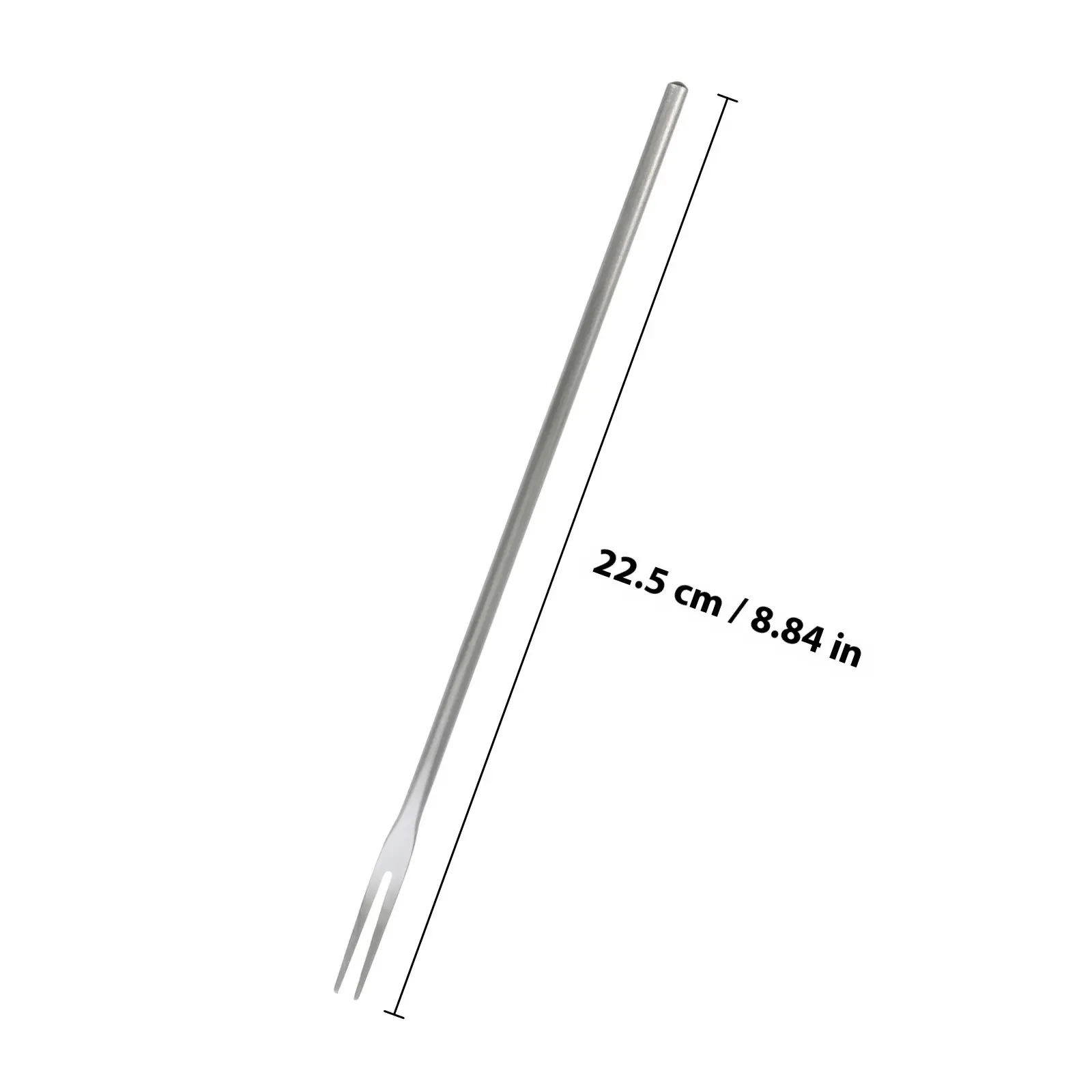 2 Pcs Two-prong Forks Dual Head Fruit Steel Dessert Reusable Cake Silver Serving