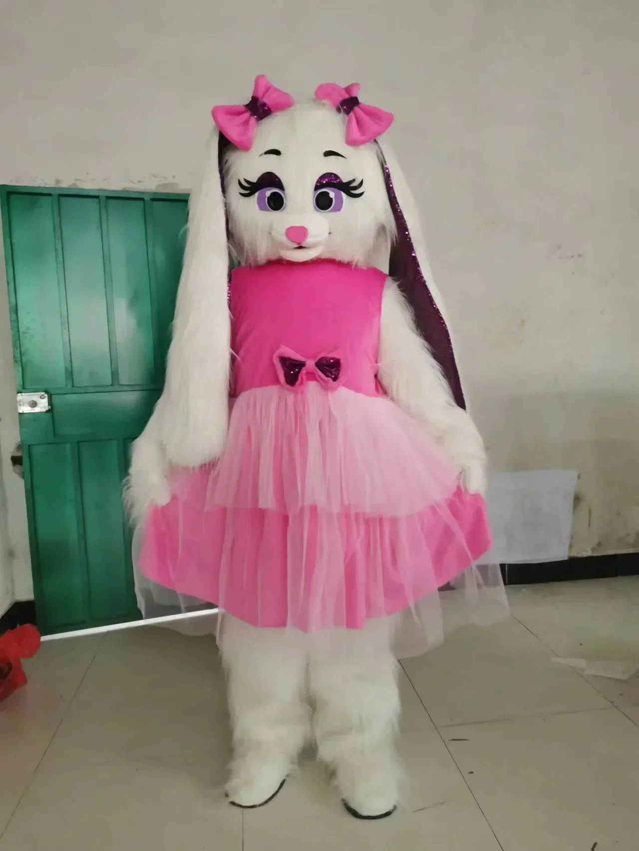 Nieuwe Volwassen Halloween Kerst Schattige Haas Konijn Mascotte Fancy Cartoon Mascotte Kostuum Pluche Fancy Dress Mascotte Kostuum