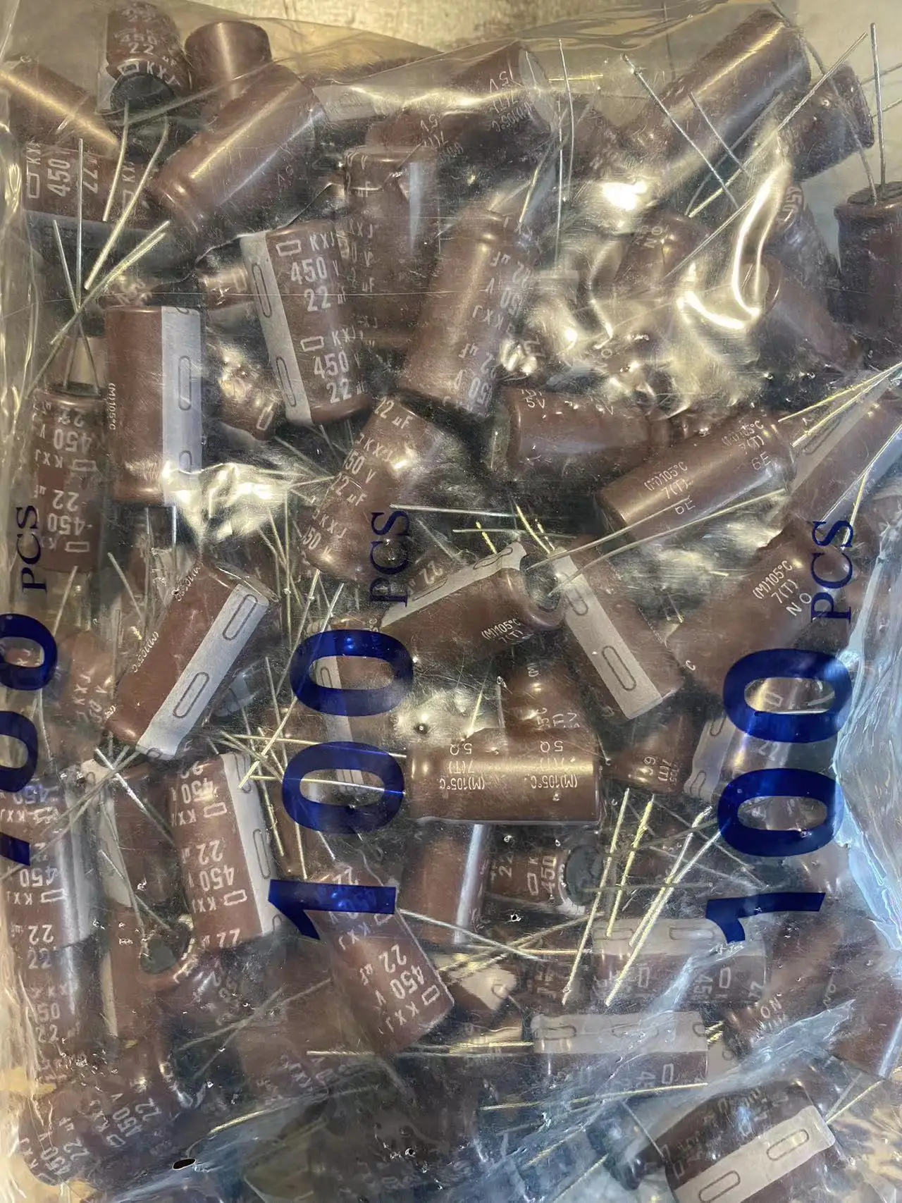 

20pcs NCC Nippon Chemi-Con KXJ 22mfd 450V 22UF electrolytic Capacitor caps 12.5*25MM