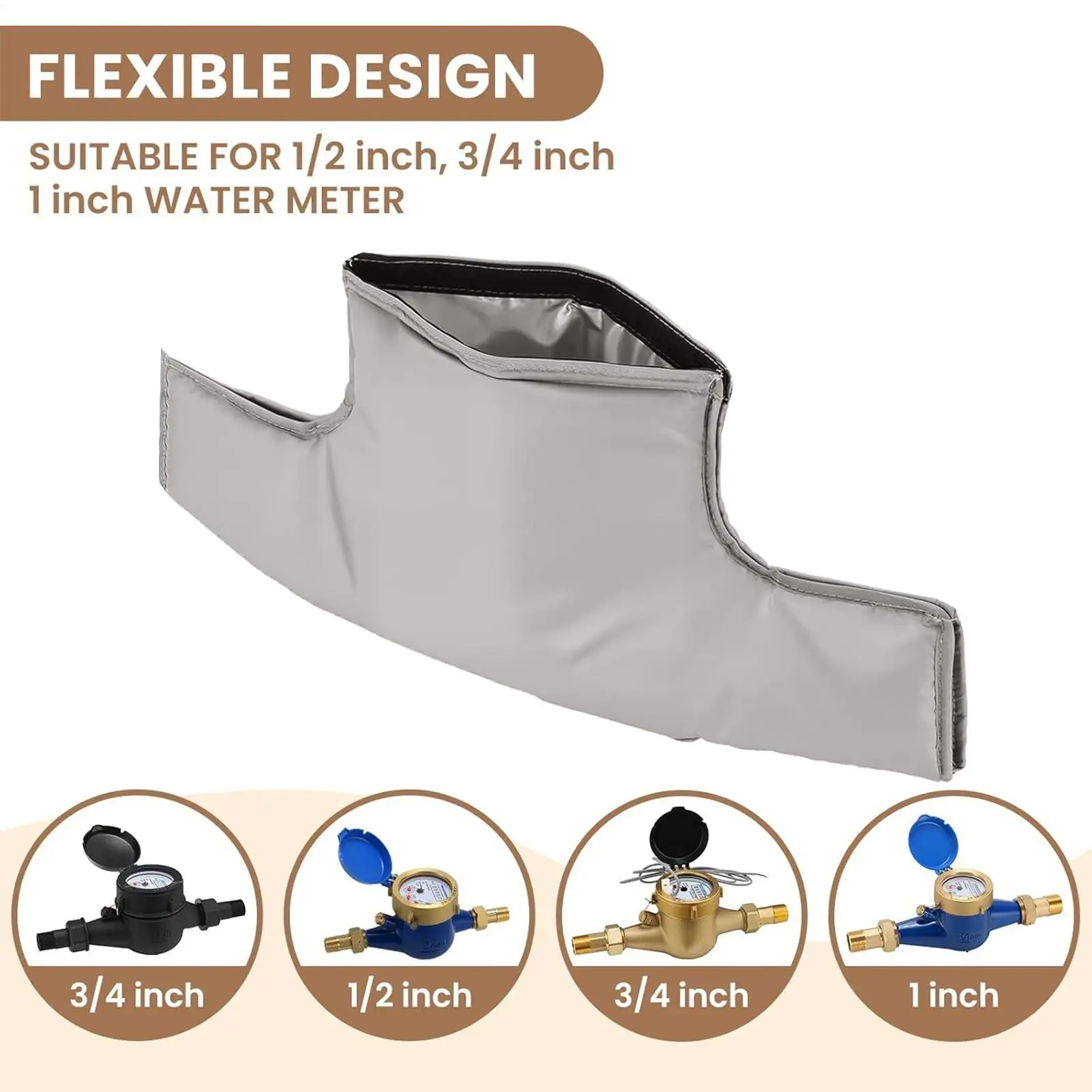 عداد المياه العزل حامي مانعة لتسرب الماء الصقيع واقية قابلة لإعادة الاستخدام الشتاء انبوب ماء تجميد غطاء للحماية لأصحاب المنازل