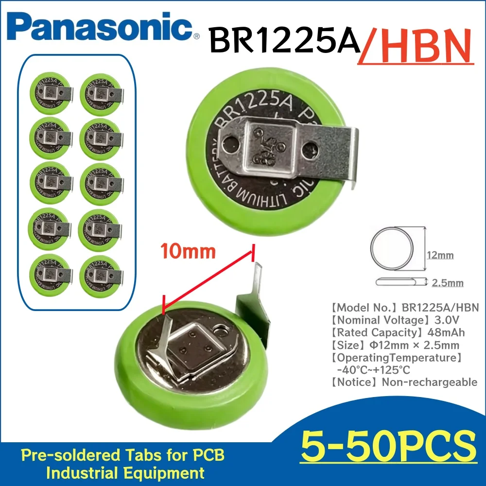 5-50PCS Replacement battery BR1225AHBN For High Temperature OA Car FA Machine Backup Instrument Battery Power Supply