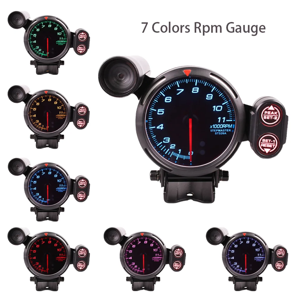 HA Accessories Replacement  Advance BF Auto Gauge tachometer 3.75inch 80MM 7colors 0-11000RPM Auto Meter