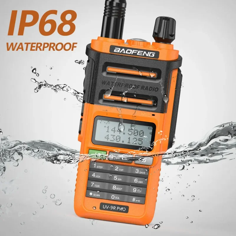 Baofeng UV 9R PRO V2 IP68 Waterproof Walkie Talkie High Power Dual Band UHF VHF Type-C Charger Long Range CB Radio Upgrade UV 9R