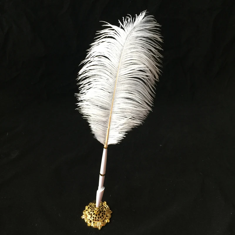 

Свадебная подпись в западном стиле, набор ручек со страусиными перьями, свадебный набор