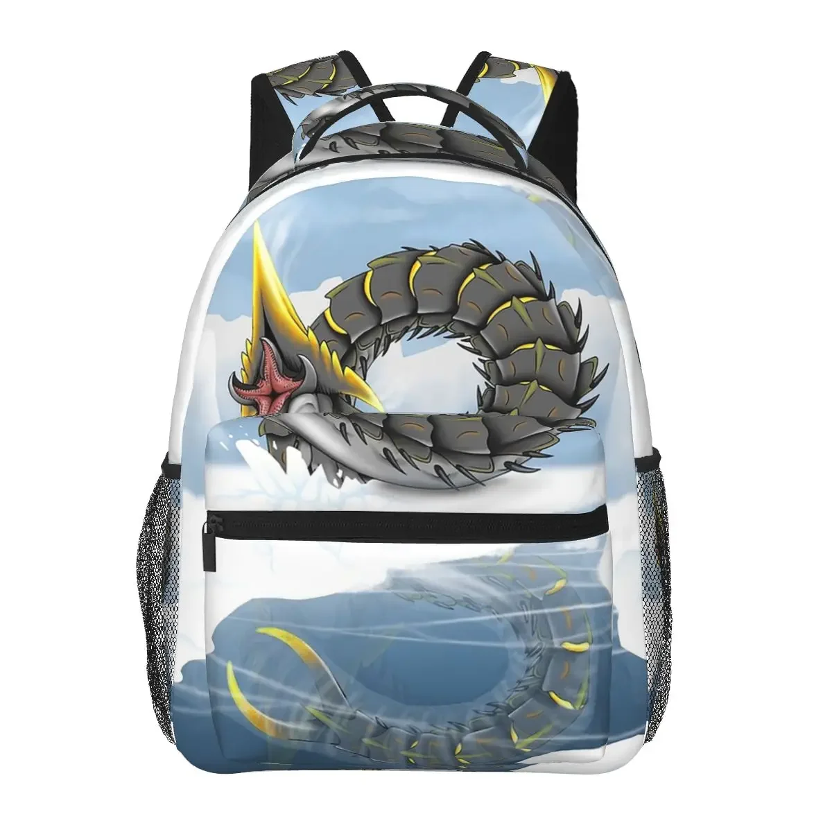 Ice Worm With Background Backpacks Boys Girls Bookbag Children School Bags Cartoon Travel Rucksack Shoulder Bag Large Capacity