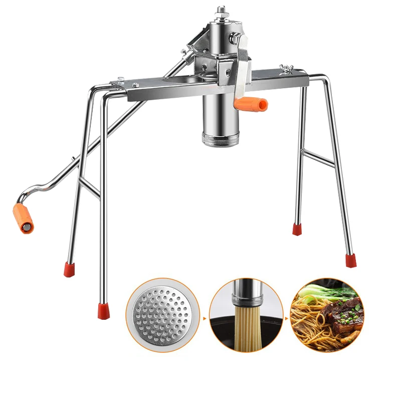 홈 스테인레스 스틸 수동 국수 파스타 메이커 국수 프레스 기계 파스타 커터