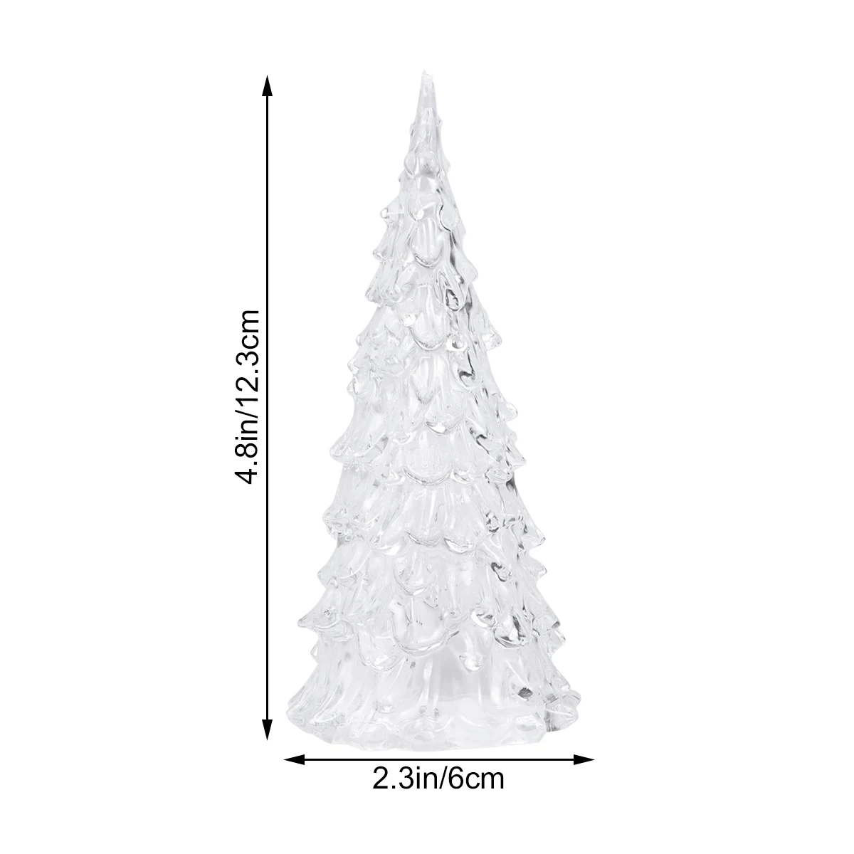 

12 Pcs Mini Crystal Christmas Tree Night Light Colorful LED Tabletop Decor Flashing Holiday nament Christmas Desktop Decor