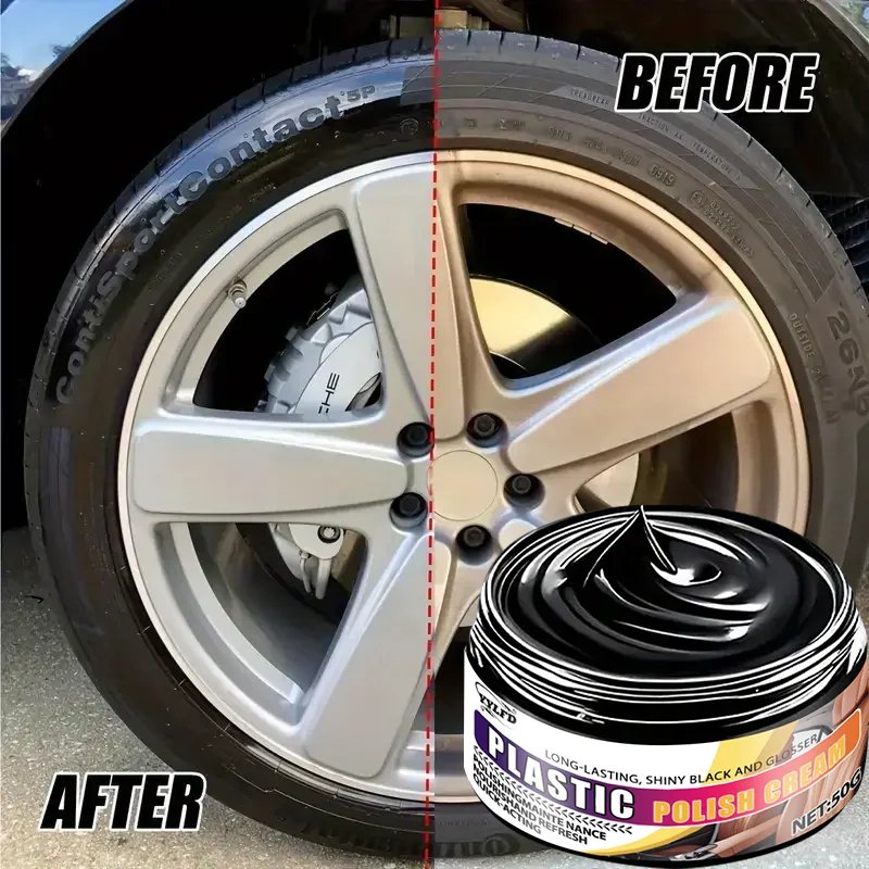น้ำยาซ่อมพลาสติกยานยนต์-แว็กซ์ขัดพลาสติกภายในและภายนอก, ครีมซ่อมรอยขีดข่วนและป้องกันการเสื่อมสภาพ, เหมาะสำหรับยางรถยนต์