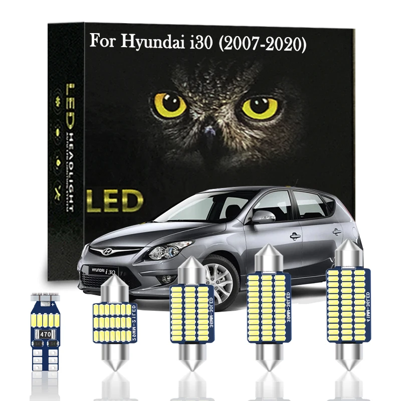 

Canbus For Hyundai i30 2007-2020 Vehicle LED Interior Indoor Dome Map Trunk Light License Plate Lamp Kit Auto Accessories