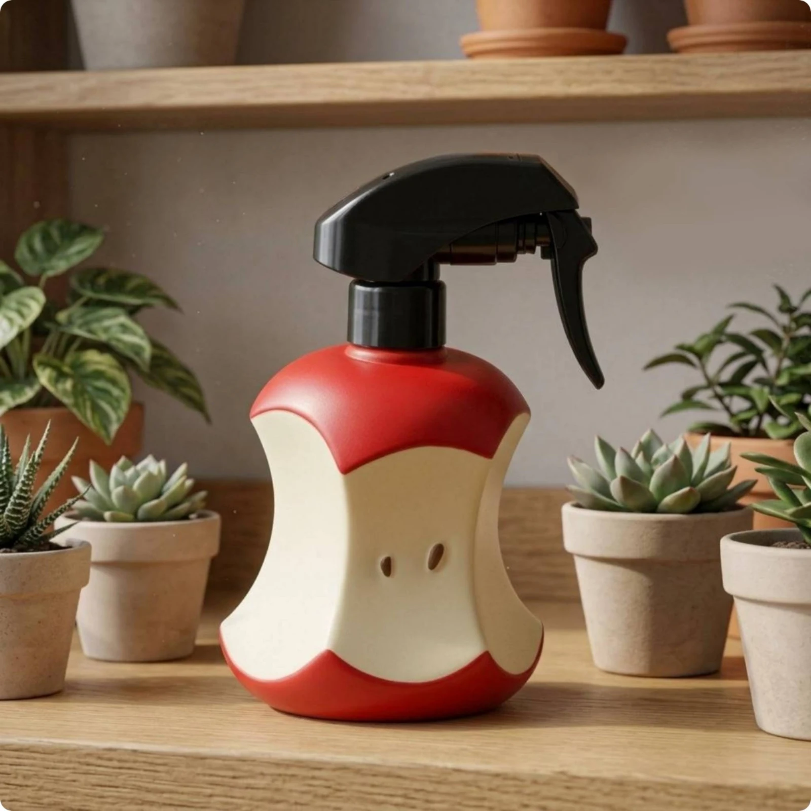 Apple-Shaped Spray Bottle ABS and Resin Handheld Watering Spray Bottle Handheld Garden Sprayer Lightweight