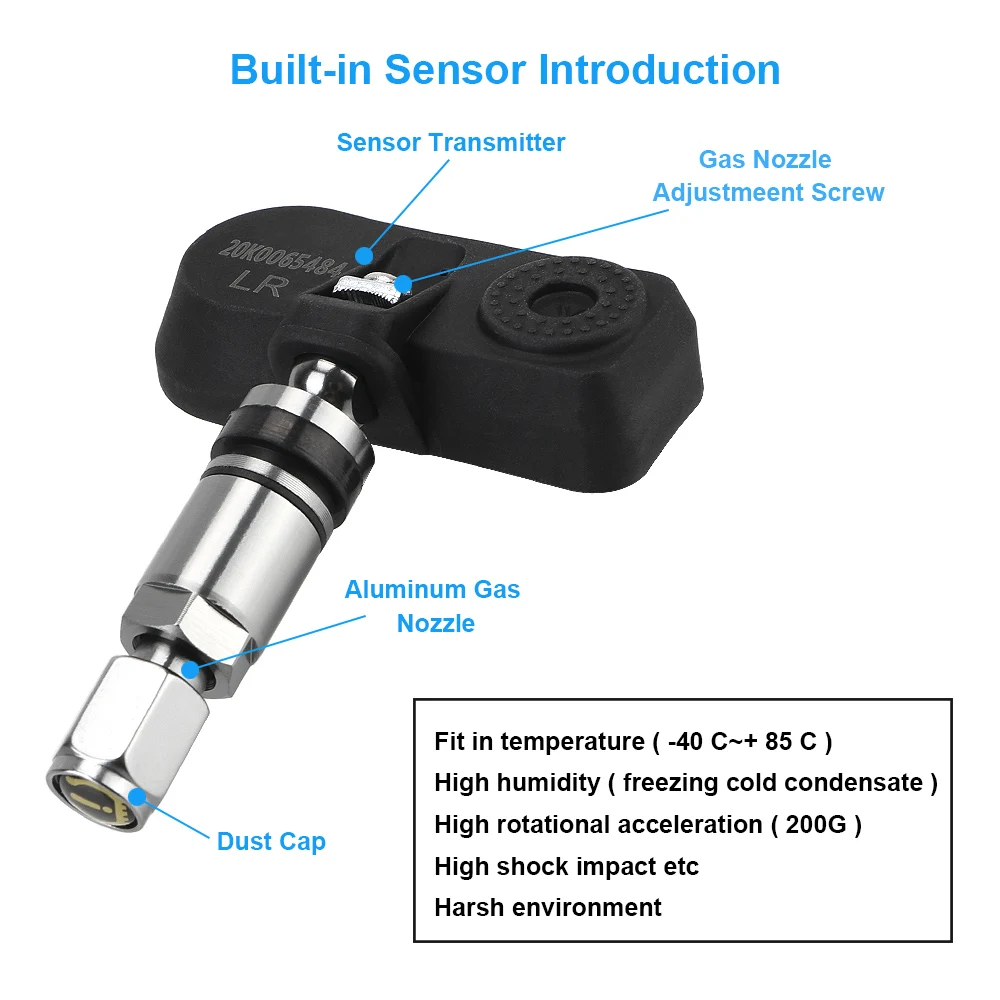 For Toyota Temperature Real-time Monitoring Car TPMS External Internal Sensor Save Fuel Tire Pressure Monitor System Wireless