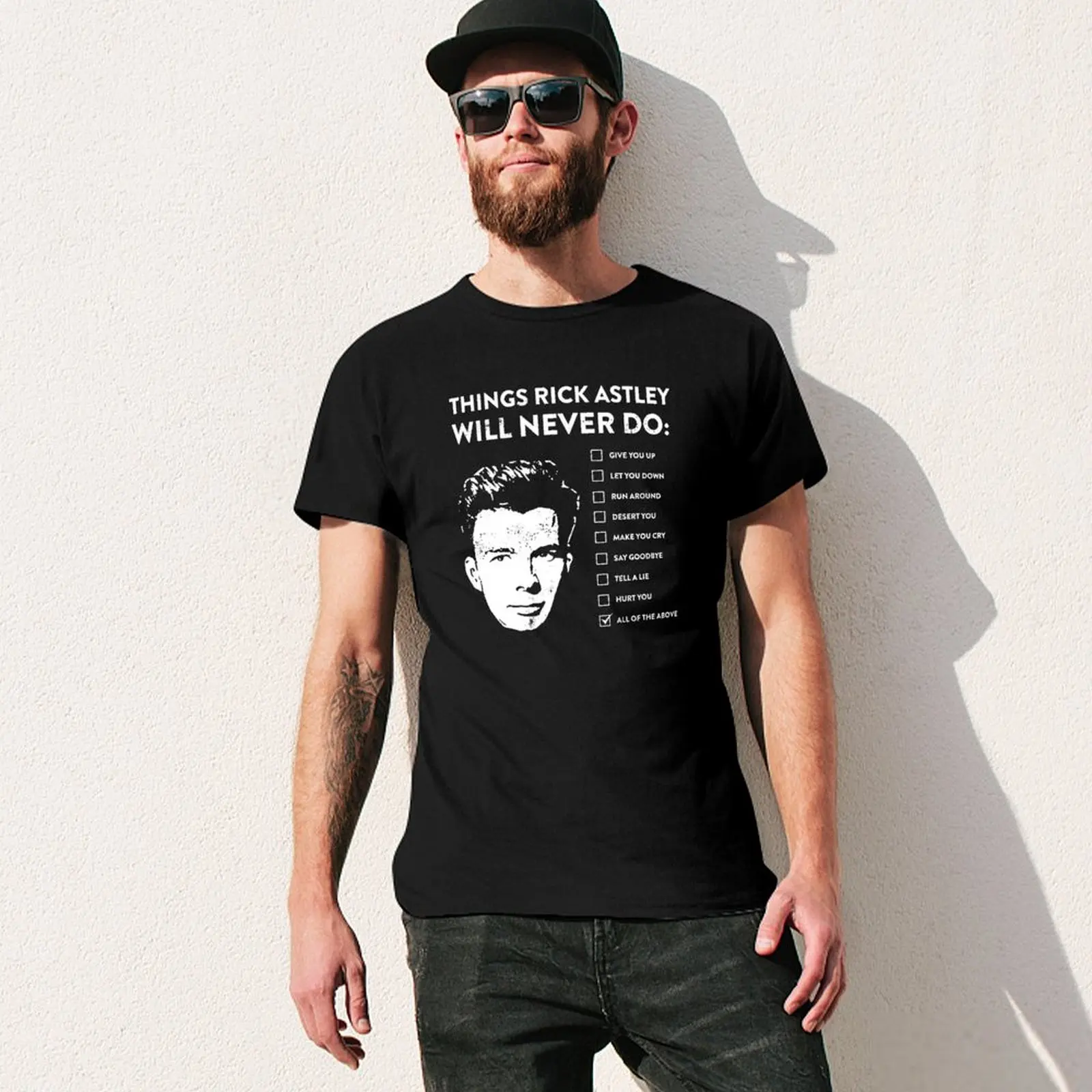 Things rick astley will never do T-Shirt Holiday Party T-Shirt for Men