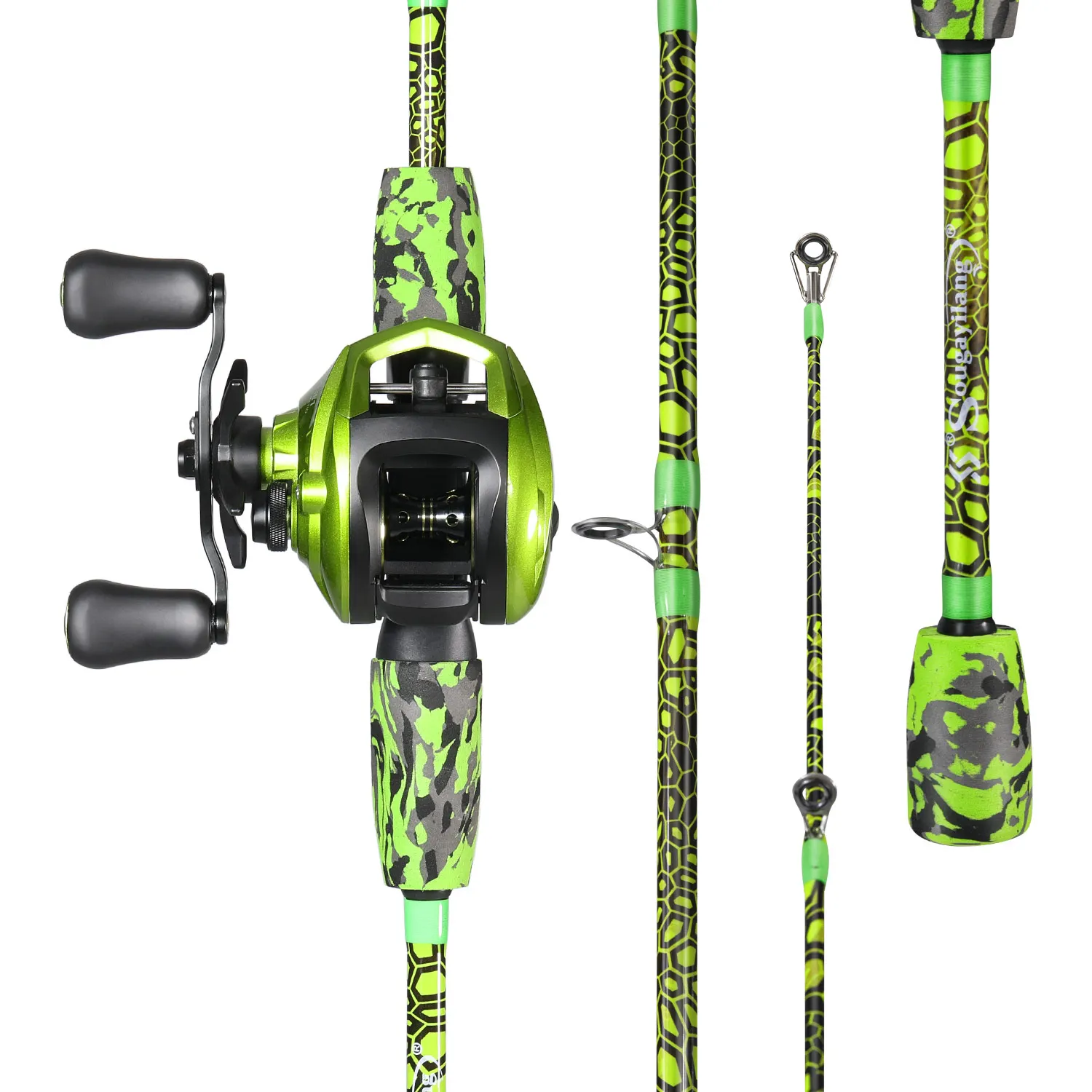 

Удилище и катушка Sougayilang 1.68м/1.8м M Power для бейткастинга, 30-тонное углеродное волокно, передаточное число 6.3:1, для пресноводной ловли баса