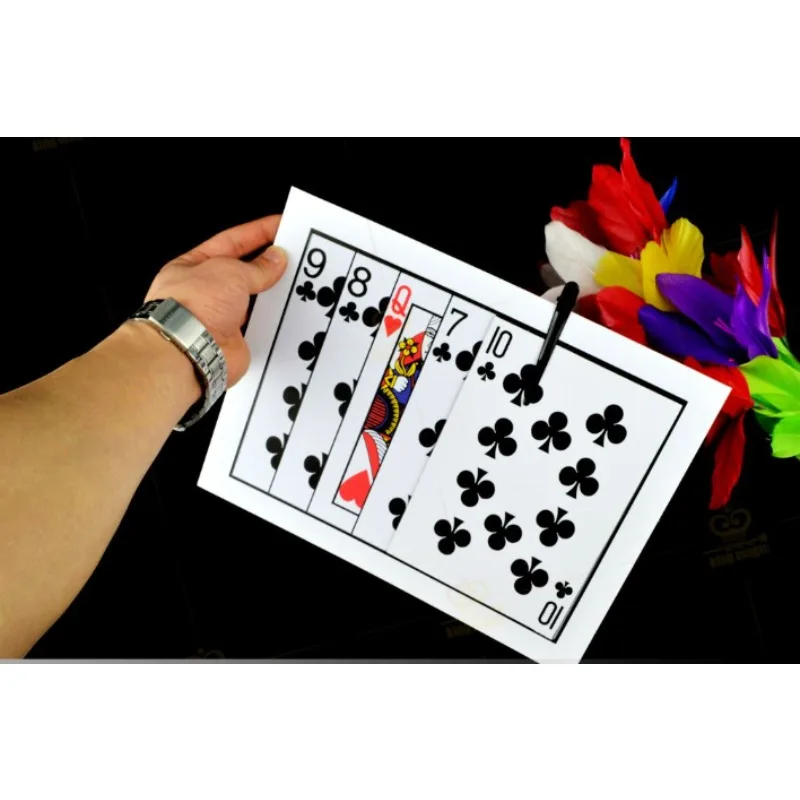

Imagine The Queen Clip Card Magic Trick – Stage & Close-Up Find the Lady Illusion Prop for Magicians