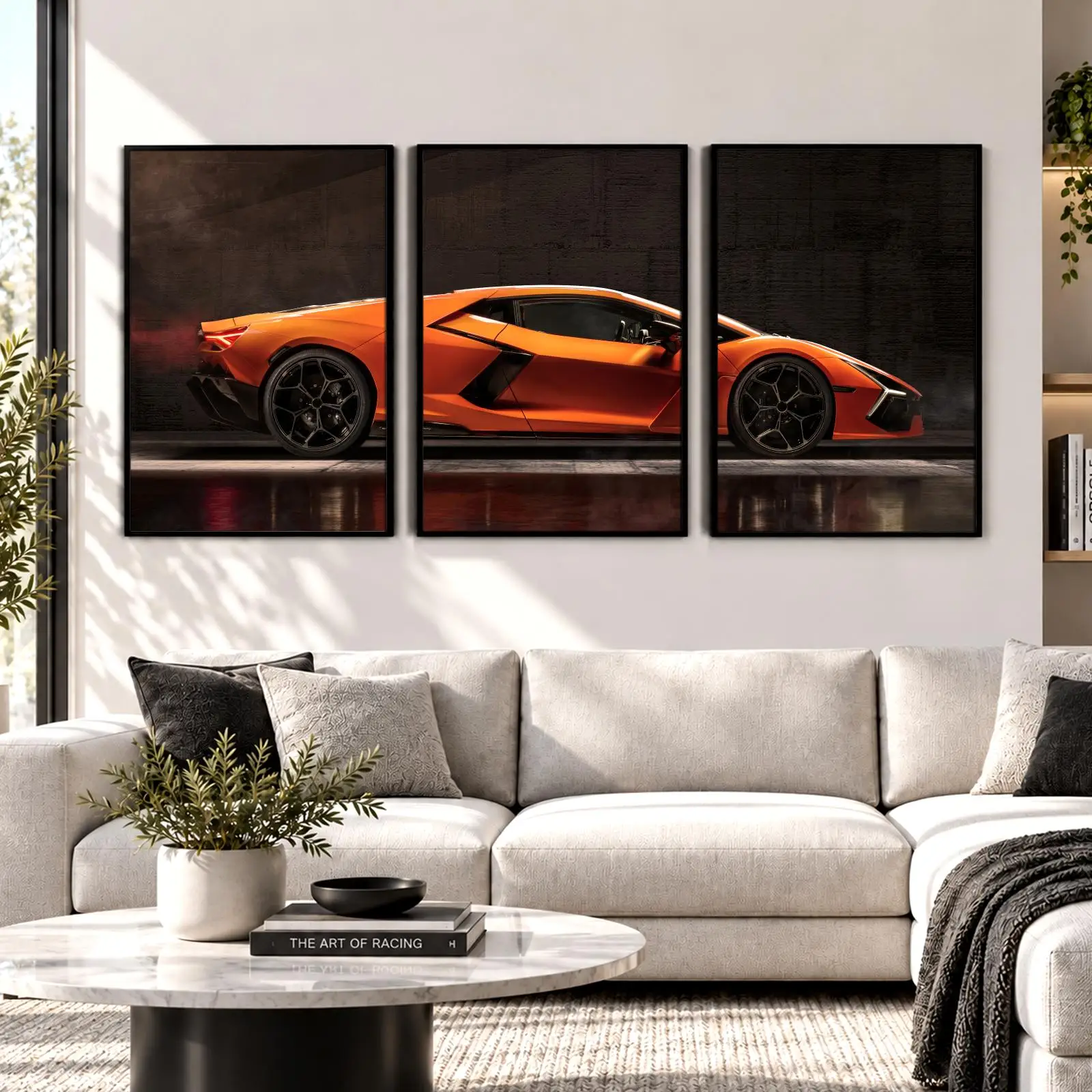 Supercar Side Profile Painting Calligraphy Wall Art Canvas Poster Collection Prints for Bedroom Living Room Home Decoration Gift