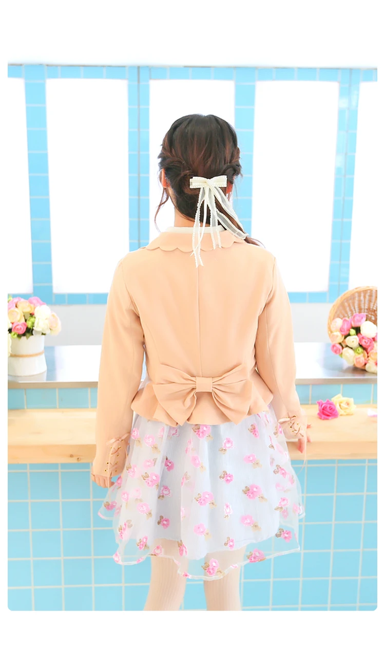 Japan Liz Lisa Ribbon Sleeve Bow Jacket  Ruffle Short Coat