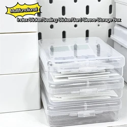 Transparent Storage Box Card Holder Sticker Stationery Transparent Storage Box Film Storage Box Classification Box for Craft Des