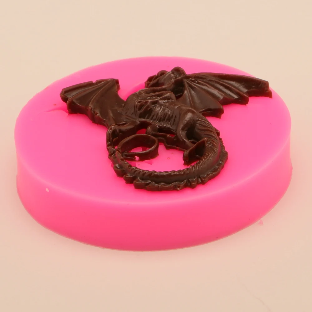 DIY Cartoon Flying dragon Fondant Silicone Mold Cake Decoration Tool Chocolate Gumpaste Mold Kitchen Cooking Tools DY0043