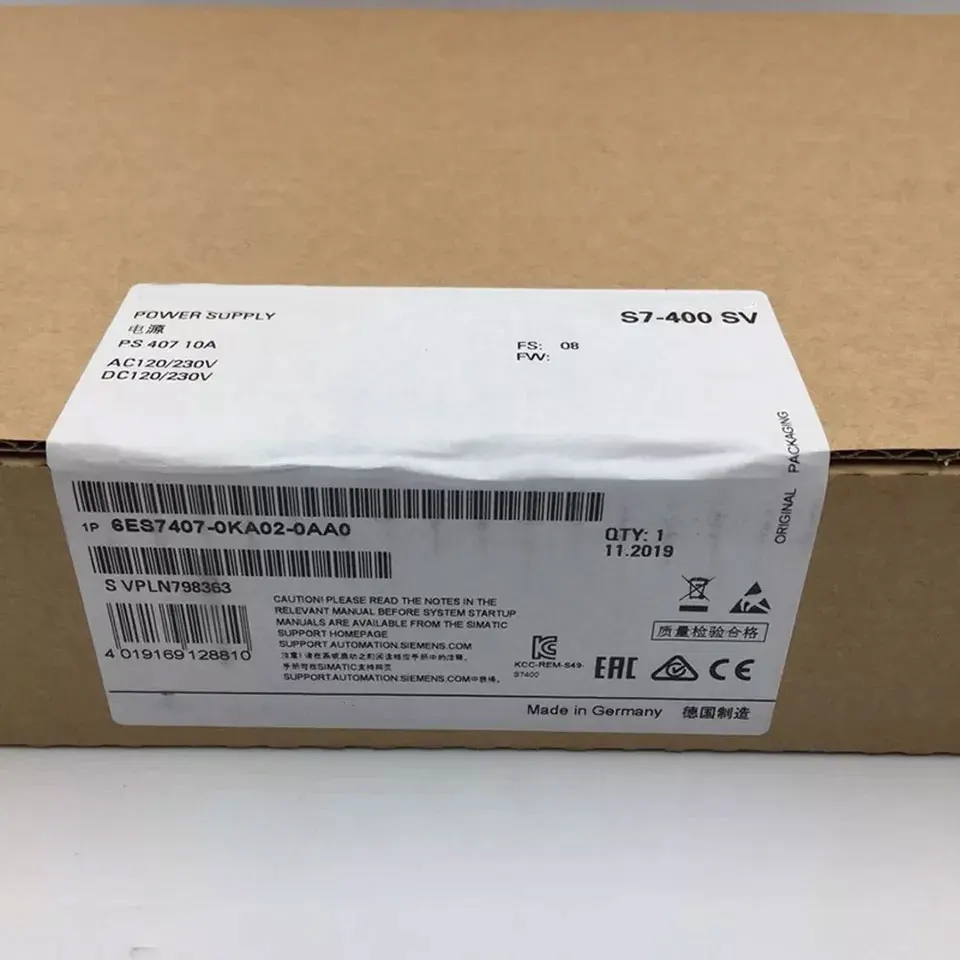 

Brand New 6ES7407-0KA02-0AA0 6ES7407-0KR02-0AA0 Warranty One-year